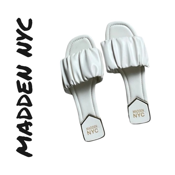 Madden Nyc Shoes - Women's White Slippers